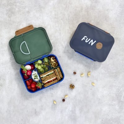 Lässig Svačinový Bento box Little Gang - Smile Navy - obrázek