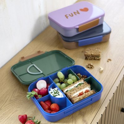 Lässig Svačinový Bento box Little Gang - Rainbow Green - obrázek