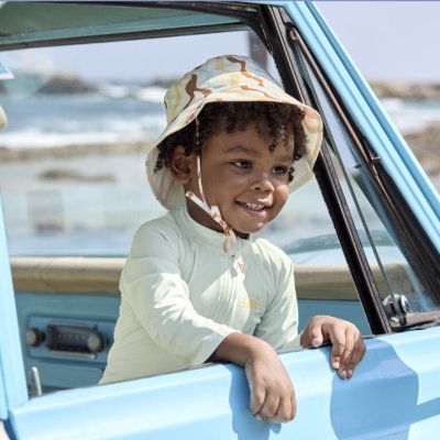 Lässig Bucket Hat Oboustranný klobouček - Waves Sea Salt, 7 - 18 m - obrázek