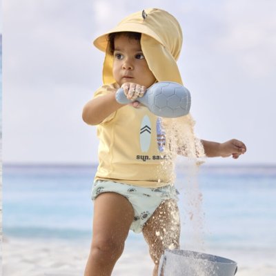 Lässig Flap Hat Klobouček proti slunci - Vanilla, 19 - 36 m - obrázek