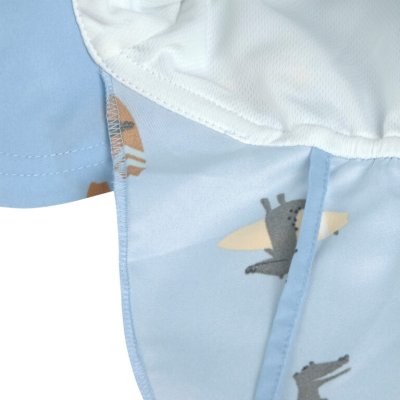 Lässig Flap Hat Klobouček proti slunci Crocodile - Sky Blue, 19 - 36 m - obrázek