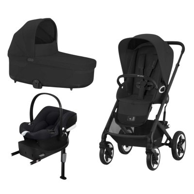 Cybex Výhodný set Talos + Lůžko + Autosedačka se základnou Black - Moon Black