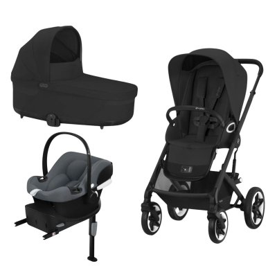 Cybex Výhodný set Talos + Lůžko + Autosedačka se základnou Grey - Moon Black