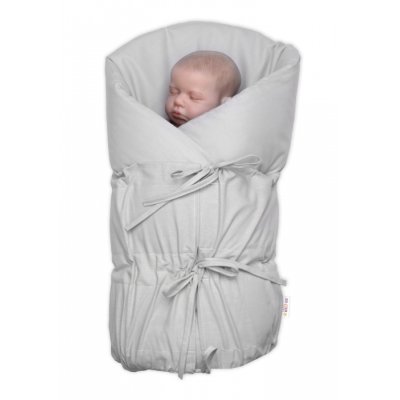 Baby Nellys Šněrovací zavinovačka s výplní 70 x 77 cm - Šedá - obrázek