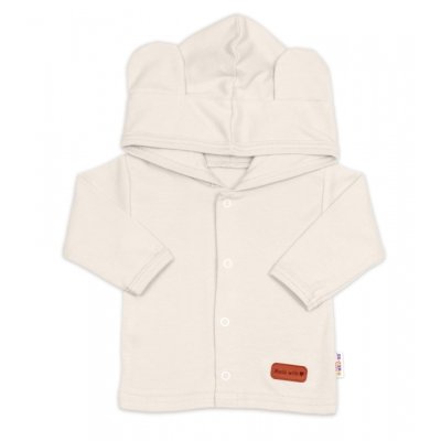 Baby Nellys Bavlněná souprava pro miminko do porodnice Made with Love - Ecru, vel. 50 - obrázek