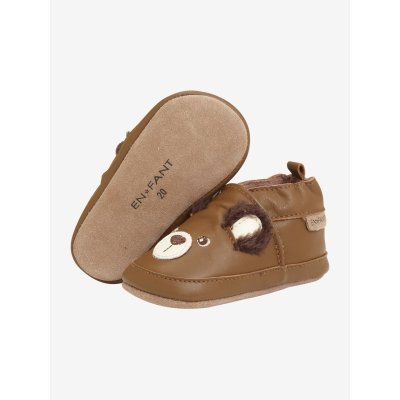 En Fant Kožené capáčky s aplikací - Toasted Coconut, vel. 21 - obrázek