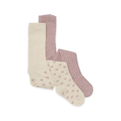 Minymo Punčochy se vzorem 2 ks - Light Rose, vel. 68/74