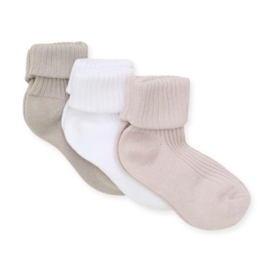 Minymo Kojenecké žebrované ponožky 3 ks - Shell, vel. 11/14