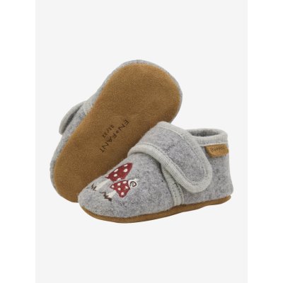 En Fant Vlněné capáčky s výšivkou - Grey Melange, vel. 17/18 - obrázek