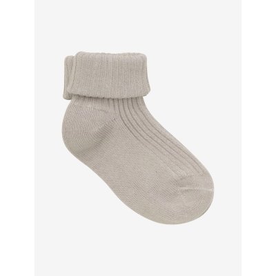 Minymo Kojenecké žebrované ponožky 3 ks - Light Taupe, vel. 19/22 - obrázek