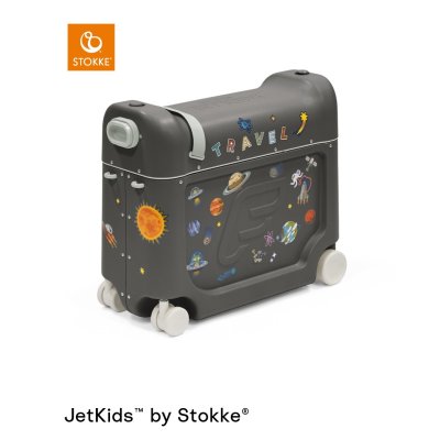 Stokke Jetkids BedBox Dětský kufřík + DÁREK Cestovní matrace - Midnight Grey - obrázek