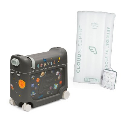 Stokke Jetkids BedBox Dětský kufřík + DÁREK Cestovní matrace - Midnight Grey