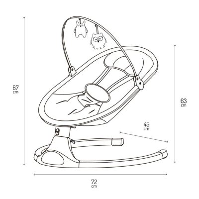MoMi Kenani Elektrické houpátko - Béžová - obrázek