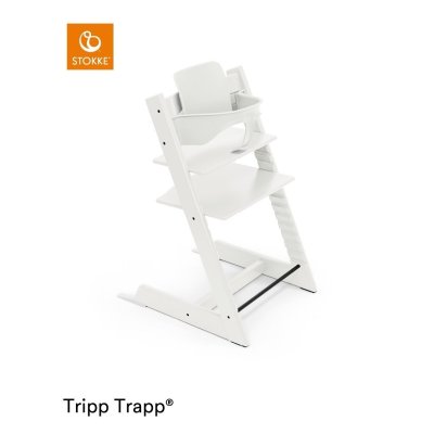 Stokke Tripp Trapp Bundle Set Židlička + Baby set - White - obrázek