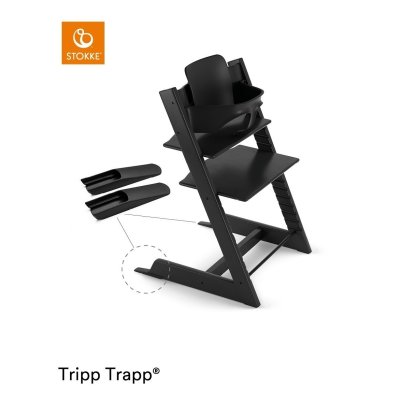 Stokke Tripp Trapp Bundle Set Židlička + Baby set - Black - obrázek