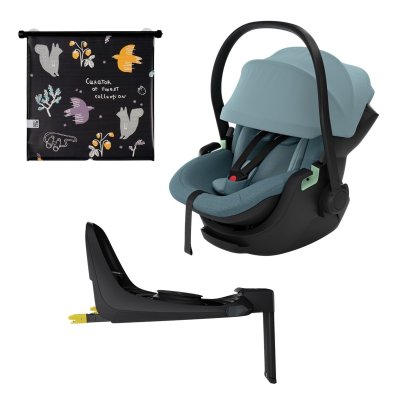 Thule Výhodný set Základna Alfi + Autosedačka Maple + Sluneční clona - Mid Blue