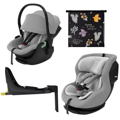 Thule Výhodný set Základna Alfi + Autosedačka Maple + Autosedačka Elm + Sluneční clona - Light Grey