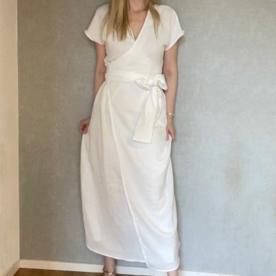 Bellou Šaty Muslin Long - White, vel. 40 - obrázek