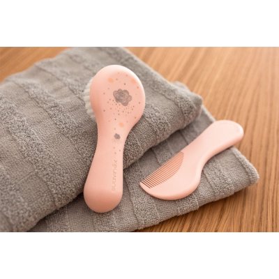 Suavinex Dreams Set Hřebínek/Kartáček - Růžová - obrázek