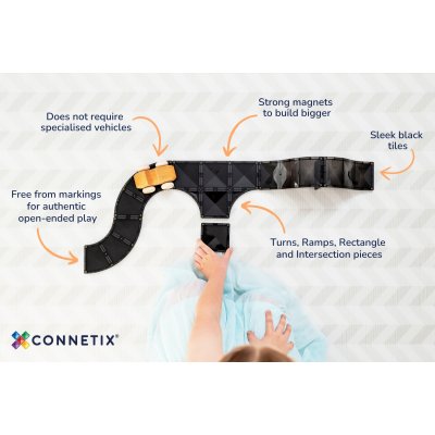 Connetix Magnetická autodráha - Creative Roads Pack, 48 ks - obrázek