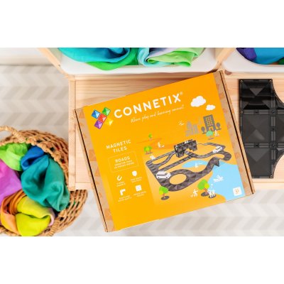 Connetix Magnetická autodráha - Creative Roads Pack, 48 ks - obrázek