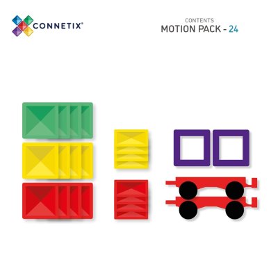 Connetix Magnetická stavebnice - Rainbow Motion Pack, 24 ks - obrázek