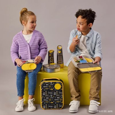 b.box Lahev na pití s brčkem 600 ml - Batman - obrázek