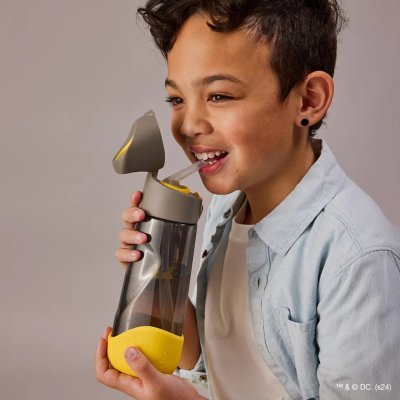 b.box Lahev na pití s brčkem 600 ml - Batman - obrázek