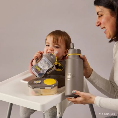 b.box Nerezová termoláhev s brčkem 1000 ml - Batman - obrázek