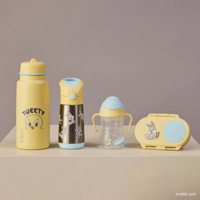 b.box Nerezová termoláhev s brčkem 1000 ml - Loney Tunes - obrázek
