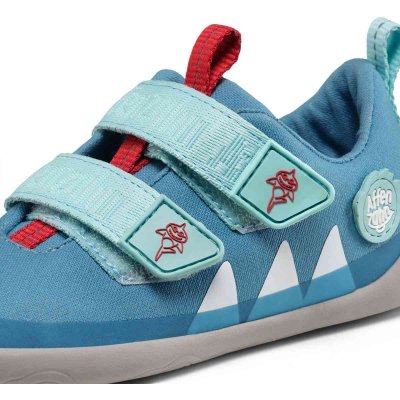 Affenzahn Dětské barefoot boty Sneaker Cotton - Happy Shark, vel. 23 - obrázek
