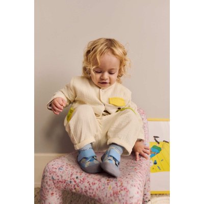 Affenzahn Dětské barefoot boty Prewalker Cotton Smally - Seal, vel. 22 - obrázek