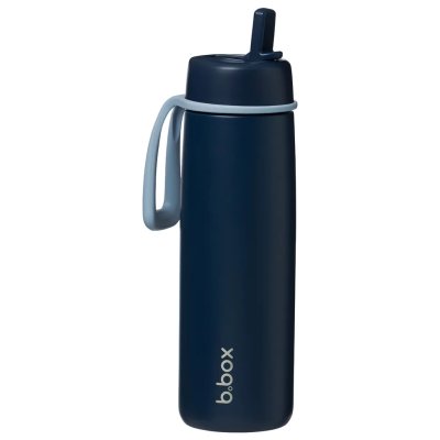 b.box Nerezová termoláhev s brčkem 690 ml - Midnight