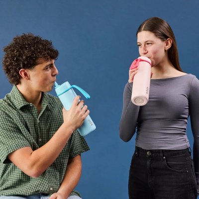 b.box Nerezová termoláhev s brčkem 690 ml - Lagoon - obrázek