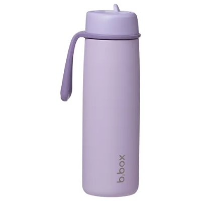 b.box Nerezová termoláhev s brčkem 690 ml - Lilac Love - obrázek