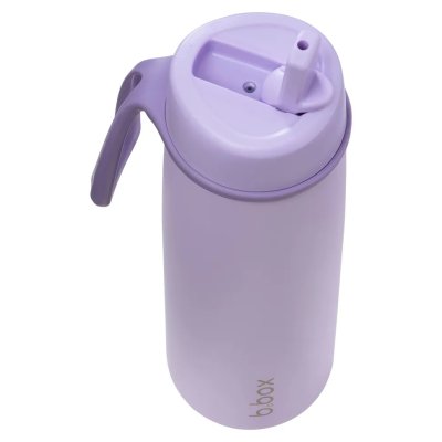 b.box Nerezová termoláhev s brčkem 690 ml - Lilac Love - obrázek