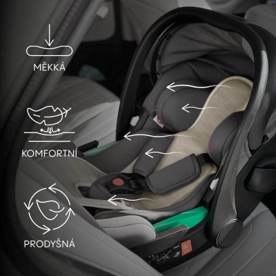 Zopa Prodyšná podložka do autosedačky Breeze sk. 0+ - Boss Grey - obrázek