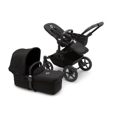 Bugaboo Donkey5 Kompletní kočárek + DÁREK Nástavec Duo - Black/Midnight Black - obrázek