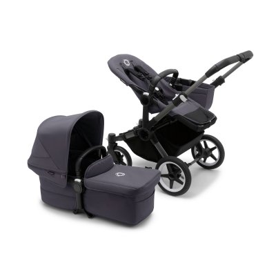 Bugaboo Donkey5 Kompletní kočárek + DÁREK Nástavec Duo - Graphite/Stormy Blue - obrázek