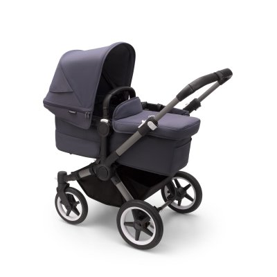 Bugaboo Donkey5 Kompletní kočárek + DÁREK Nástavec Duo - Graphite/Stormy Blue - obrázek