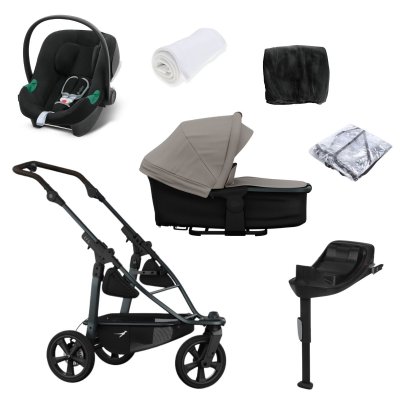 TFK Set Mono 3 Air Chamber Wheel Kompletní kočárek + Autosedačka + Příslušenství - Sand