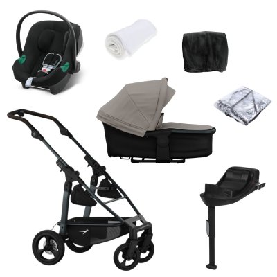 TFK Set Mono 4 Air Chamber Wheel Kompletní kočárek + Autosedačka + Příslušenství - Sand