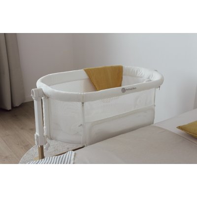 Petite&Mars Polohovatelná postýlka s funkcí kolébky 2v1 Mocha Beige - obrázek