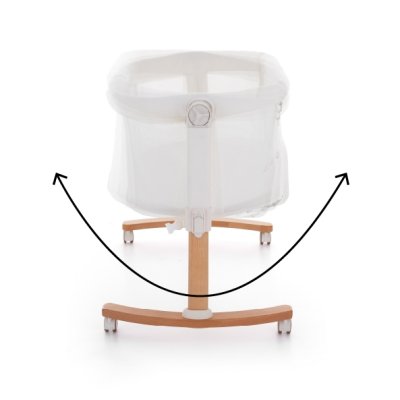 Petite&Mars Polohovatelná postýlka s funkcí kolébky 2v1 Mocha Beige - obrázek