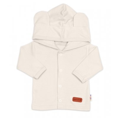 Baby Nellys Bavlněná souprava pro miminko do porodnice Made with Love - Ecru, vel. 56 - obrázek