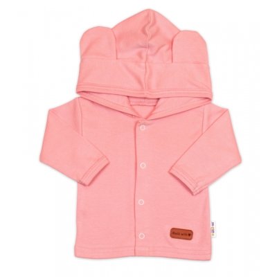 Baby Nellys Bavlněná souprava pro miminko do porodnice Made with Love - Růžová, vel. 50 - obrázek