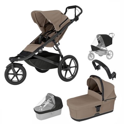 Thule Urban Glide 3 Kompletní kočárek + příslušenství - Tinted Taupe/Tinted Taupe