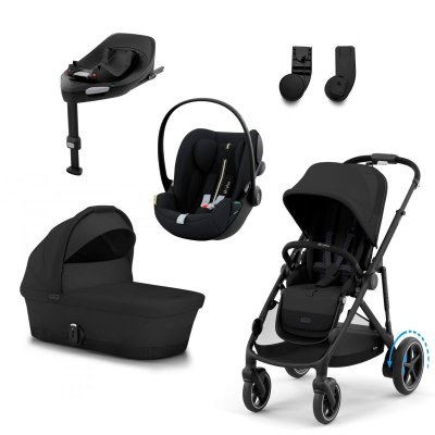 Cybex Gold e-Gazelle Set Kompletní kočárek - Moon Black