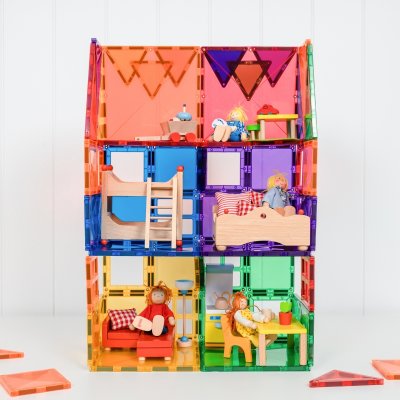 Connetix Magnetická stavebnice - Rainbow Starter Pack, 60 ks - obrázek