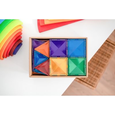 Connetix Magnetická stavebnice - Rainbow Starter Pack, 60 ks - obrázek